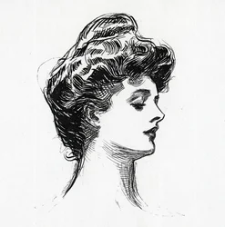 Une fille Gibson, vers 1902